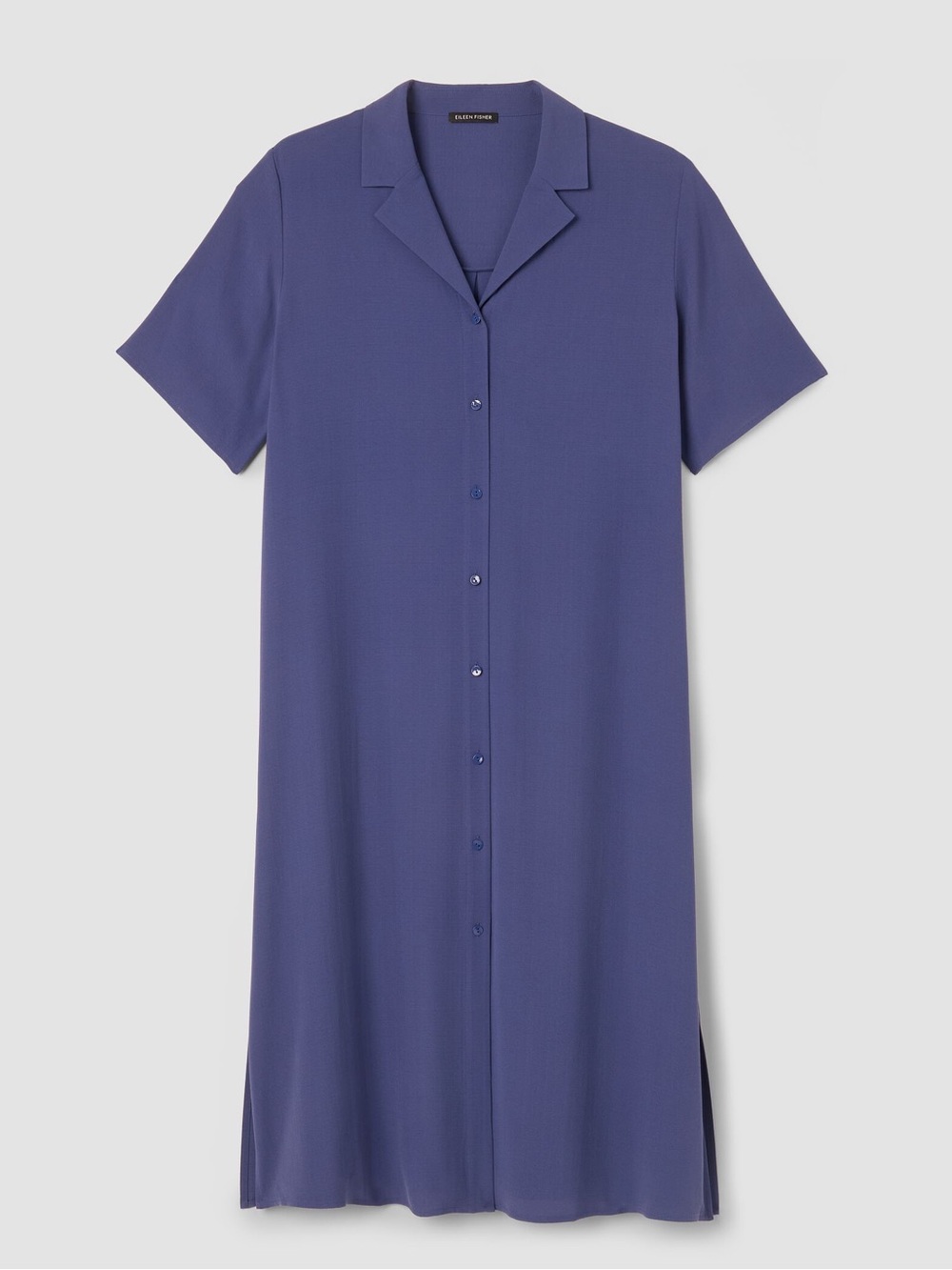 EILEEN FISHER ‘Silk Georgette Crepe Shirtdress’ in Bluette
